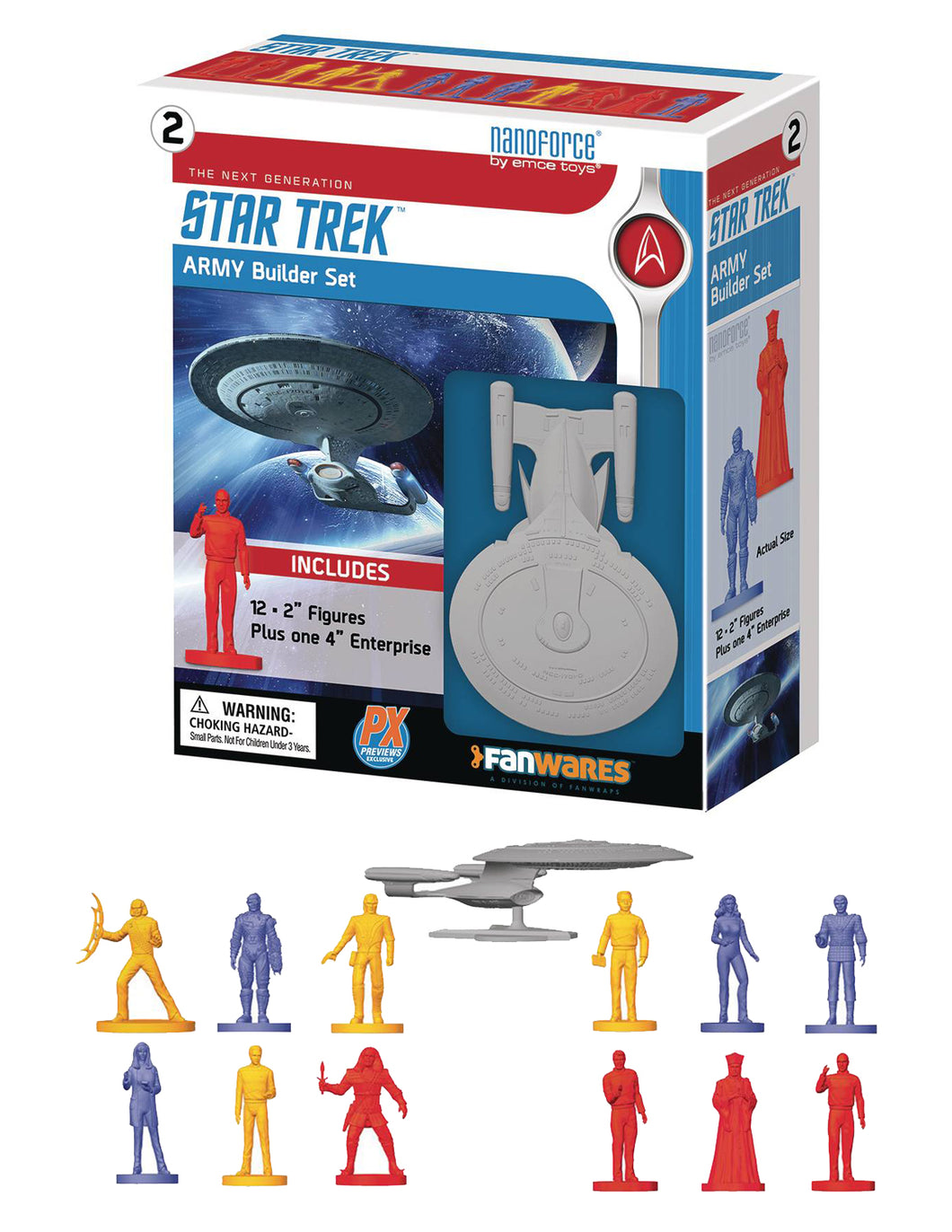 Nanoforce Star Trek TNG The Next Generation Army Builder Figure Boxed Set Exclusive