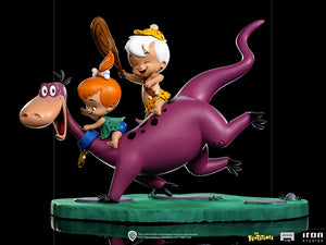 Iron Studios BDS 1/10 Art Scale Limited Edition Statue The Flintstones Dino, Pebbles and Bam-Bam