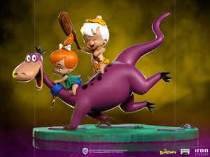 Iron Studios BDS 1/10 Art Scale Limited Edition Statue The Flintstones Dino, Pebbles and Bam-Bam