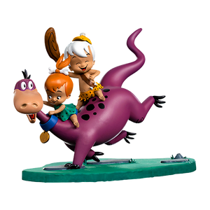 Iron Studios BDS 1/10 Art Scale Limited Edition Statue The Flintstones Dino, Pebbles and Bam-Bam